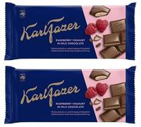 Fazer Karl Fazer Raspberry Yogur Chocolate 2 Bar von 121 g 8,6 Unzen