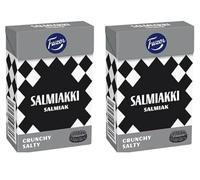 Fazer Salmiakki Crunchy Salty Pastilles 32 Kisten mit 70 g 80 Unzen