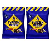 Fazer Tyrkisk Peber Original - Bolsa de caramelos finlandeses de regaliz salado Salmiak Salmiakki de pimienta dura, 120 g, paquete de 2