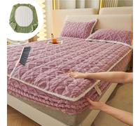 FaziGadgets Elastic Bed Sheets, SáBanas Ajustables EláSticas, SáBana Ajustable Extra Profunda 2025, SáBana Suave Y Transpirable, Colcha De Invierno SúPer Suave Y CáLida (Morado, Super King)