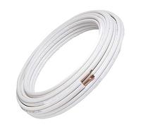 Fazio Srl R410A R407C R32 - Tubo de cobre para aire acondicionado, acoplamiento de 1/4" + 3/8", apto para gas 6 Metri (6+6), color blanco
