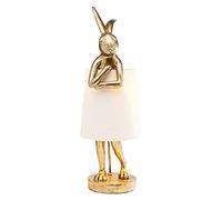 FAZRPIP Dormitorio Lámpara de cabecera Estatua de Conejo Creativo Lámparas de Mesa Lámparas de Escritorio Doradas de Resina Moderna Lámpara de Escritorio para Sala de Estar Mesita de Noche de Hotel