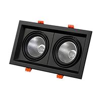 FAZRPIP Foco empotrable de Aluminio con Cabezales Dobles, Foco COB Empotrado Cuadrado, focos LED para Techo, lámparas de Techo LED, iluminación Interior, empotrable Rectangular Empotrado