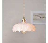 FAZRPIP Lámparas Colgantes de Vidrio, Interruptor de latón, lámpara Colgante de Techo para Cocina, Isla, casa de Campo, candelabro Moderno de Vidrio, lámpara Colgante de Mediados de Siglo para Cocina