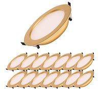 FAZRPIP Paquete de 15 embellecedores de Deflector de luz empotrada de Techo Redondo Ultrafino, Foco LED Redondo AC85-265V luz Diurna retroadaptable para baño Cocina Oficina