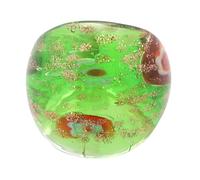 Fazvncv Anillos artísticos de cristal de Murano con incrustaciones únicas de arena dorada, accesorios étnicos para mujeres elegantes, cristal artístico, One Size, como se describe, como se describe