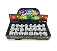 Fazvncv Anillos de luz LED de colores intermitentes para fiestas, recuerdos de eventos, raves, espectáculos de conciertos, regalos, paquete de 24