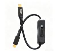 Fazvncv Cable de datos estándar tipo C con función de interruptores, 240 W, carga rápida, 120 Gbps, transmisión de velocidad rápida, 16 K, cable multifunción tipo C