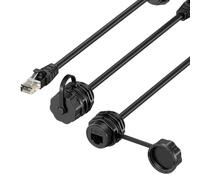 Fazvncv Direct Plugs - Extensores Ethernet RJ45 con cubierta acoplador RJ45 para transferencia de datos de alta velocidad, redes industriales, macho a hembra, enlace de montaje en panel