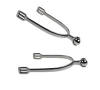 Fazvncv Espuela de caballo de grado profesional con extremos esféricos mecanizados de precisión y montaje curvo, arquitectura de equitación, espolones de competición