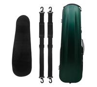 Fazvncv Funda ajustable para violín de fibra de carbono, carcasa rígida con textura de fibra de carbono, soporte para violín con bolsillo para música, caja de cambios para violín