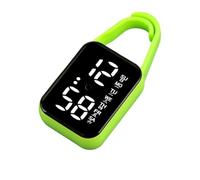 Fazvncv Llavero electrónico LED colgante de bolsillo, relojes, luz nocturna, relojes digitales, regalo digital LED táctil, verde fluorescente, talla única