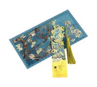 Fazvncv Marcapáginas de metal para pintura al óleo con borlas, marcapáginas de flores huecas, marcador de página, divisor de páginas para amantes de los libros y profesores