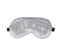 Fazvncv Máscara de ojos para novia, elaborada, antifaz para dormir, perlas con joyas para despedida de soltera, máscara de ojos de novia, perlas de fiesta