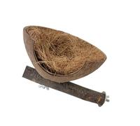 Fazvncv Nido de fibra de coco para pájaros, reptiles, cocos, jaula de nido para cacatúas y periquitos, accesorios para hábitats