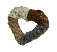 Fazvncv Nido de pájaro de hierro de fibra de algodón en forma de corazón recargable para jardín, hábitats de vida silvestre, decoración de jardín, patio, decoración de vida silvestre al aire libre