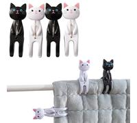 Fazvncv Prácticos clips de ropa de cama para toalla de playa, pinzas portátiles con forma de gatos, a prueba de viento, abrazadera antideslizante