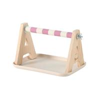 Fazvncv Soporte de madera natural para loros con base antideslizante para entretenimiento de pájaros, fácil movilidad, soporte para loros de madera natural