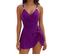 Fazvncv Traje de baño de moda de poliéster elástico ajustado para nadar y tomar el sol, resistente al cloro, ropa de playa