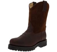 FB Fashion Boots Botas de vaquero para mujer SPURS Botas de cuero Botas de equitación occidental marrón, Marron Chocolate, 38 EU