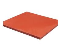 FBANULPEX Almohadilla de Silicona roja para Prensa térmica, Tablero Rojo de Espuma de Silicona, 500x500 mm y 100x100 mm, 1-20 mm for protección automotriz(500x500x4mm)