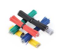 FBANULPEX Cables de puente flexibles sin soldadura, Cable de soldadura PCB estañado 26AWG y cable for placa de pruebas, multicolor, 7,8 cm, paquete de 50-100 unidades(Yellow 100PCS)