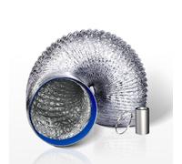 FBANULPEX Conductos de ventilación de Aluminio, Conducto de ventilación con Aislamiento de Aluminio, Manguera de Escape Flexible for Aires acondicionados portátiles, Tubo de ventilación(4m,170mm)