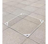 FBANULPEX Cubierta invisible para cámara de alta resistencia, tapa empotrada de acero inoxidable para fosa séptica invisible plateada de varias dimensiones (80 x 80 x 5 cm)