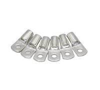 FBANULPEX Herramienta de engaste para terminales de Cable, Terminales de crimpado de Cobre Serie SC con Orificios de 6-12 mm, Color Plateado, Paquete de 2(SC35-10)