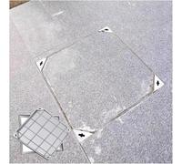 FBANULPEX Tapa de Registro empotrada Cuadrada, El Acero Inoxidable ahuecó tamaños múltiples Invisibles de la Tapa de Boca de la Tapa del Tanque séptico y del Marco(5cm,50 * 50cm/19.6 * 19.6in)
