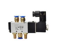 FBANULPEX Válvula solenoide eléctrica neumática, 4V110-06 Electroválvula neumática de 5 vías y 2 Posiciones, 1/8", 24 V CC, 12 V CA, 110 V CA, 220 V CA(Ac220v,8mm Fittings)