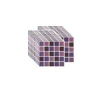FBBULES 20 Piezas Pegatinas de Pared PVC, Azulejos Adhesivos Impermeable Protector contra Salpicaduras para Baño Cocina Sala Mosaico Morado (10 x 10 cm / 4 x 4 Pulgadas)