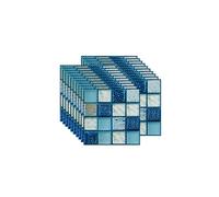FBBULES 20 Piezas Pegatinas de Pared PVC, Azulejos Adhesivos Impermeable Protector contra Salpicaduras para Baño Cocina Sala Mosaico Azul (10 x 10 cm / 4 x 4 Pulgadas)