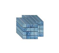 FBBULES 20 Piezas Pegatinas de Pared PVC, Azulejos Adhesivos Impermeable Protector contra Salpicaduras para Baño Cocina Sala Mosaico Azul Oscuro (10 x 10 cm / 4 x 4 Pulgadas)