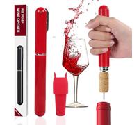 FBBULES Set de Sacacorchos de Aire a Presión, Sacacorchos Manual, Tapones de Silicona para Botellas, Tapón Reutilizable para Botellas de Vino, Ideal para los Amantes del Vino