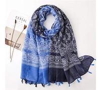 FBFG Bufandas largas Bufandas Viscosa Shaw Bufanda Hijab Estampado tropical Vestido de playa Top Bufanda de verano para mujeres Señoras 5