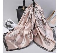 FBFGKerchief, bufanda de cuello de satén de seda para mujer, bufandas Hijab estampadas para mujer, chales cuadrados de 90 * 90 cm y bufandas para mujer 20