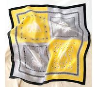 FBFGPure bufanda de seda para mujer, banda para el cabello con cuello, fular, diadema pequeña cuadrada, pañuelo estampado, pañuelos, Bandana 53 * 53cm seechart22
