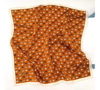 FBFGPure bufanda de seda para mujer, banda para el cabello con cuello, fular, diadema pequeña cuadrada, pañuelo estampado, pañuelo para el cuello, pañuelo 53 * 53cm seechart47