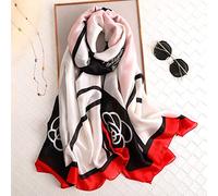 FBFGSilk Bufandas Verano Mujer Chales y Wraps Imprimir Hijabs Bufandas Foulard Femme Pashmina Beach Stoles 180x90cm fs411-1