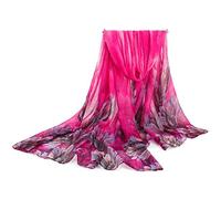 FBFGWinter Coral flor bufandas mujeres cálido Bali hilo de algodón chal y abrigos señora bufanda larga talla única 2