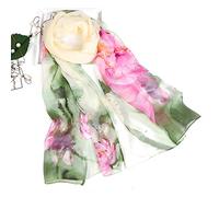 FBFGWomen estampado floral playa bufanda de seda chales mujer abrigos largos playa protector solar 20
