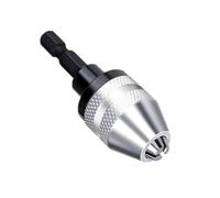 FBFTGMRMTA Adaptador de Destornillador de percusión de mandril sin llave, Adaptador de convertidor de herramienta de vástago hexagonal de 1/4 "(Silver)