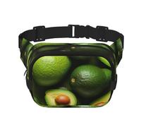 FBGHHTY Accesorio de entrenamiento con estampado de aguacate, bolsa de cintura cuadrada de doble capa, viaje de moda para hombres y mujeres