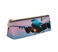FBGHHTY Airplane in The Evening Lights - Estuche triangular de gran capacidad con estampado de luces nocturnas para uso diario, escuela, universidad
