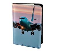 FBGHHTY Airplane in The Evening Lights Print - Funda para documentos de viaje de 5.5 pulgadas, elegante, para hombre y mujer, accesorio seguro
