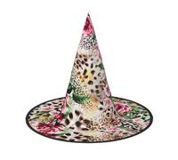 FBGHHTY Animal Tigre Leopardo Estampado Rosa Flor Adultos Festivo Headwear Casa Celebraciones Carnaval Fiesta Sombrero Cosplay Disfraz