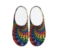 FBGHHTY Bear Dancing - Pantuflas de casa con estampado de teñido anudado para hombres y mujeres, versátiles y elegantes, suela TPR para interiores y exteriores