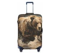 Fbghhty Bear Running Print - Funda universal para maleta de viaje, elástica, impermeable, a prueba de polvo, White, XL, Organizador de bolsas