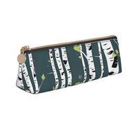 FBGHHTY Beauty - Estuche triangular con estampado de abedul para estudiantes, gran capacidad, para uso diario, escuela, universidad